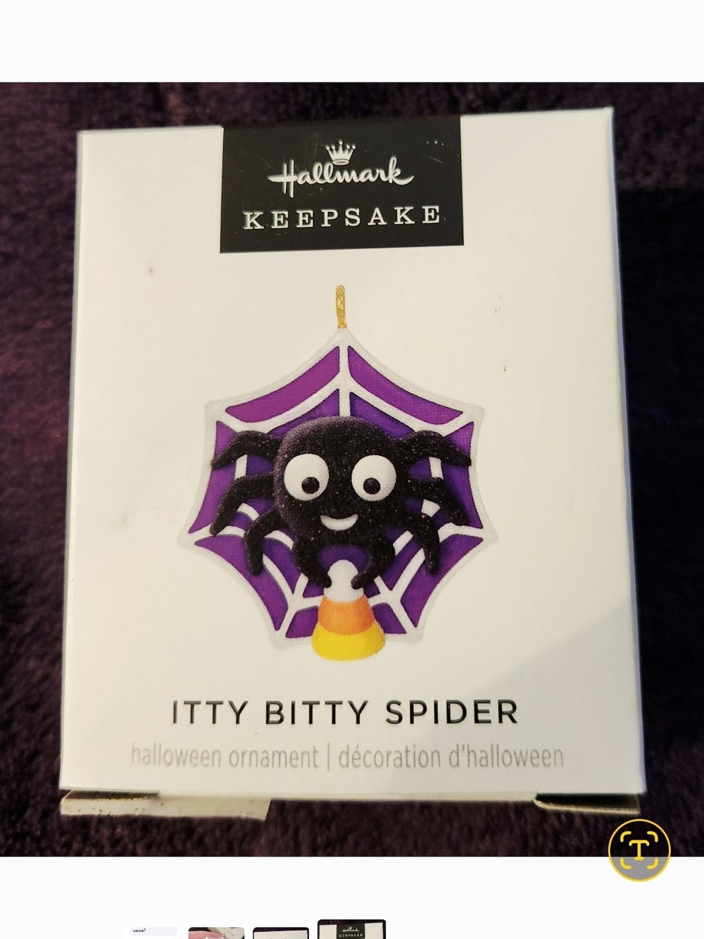 Hallmark Keepsake Itty Bitty Spider Halloween Miniature Ornament Sharon Visker